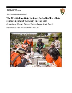 The 2014 Golden Gate National Parks Bioblitz - Data Management and the Event Species List Achieving a Quality Dataset from a Large Scale Event