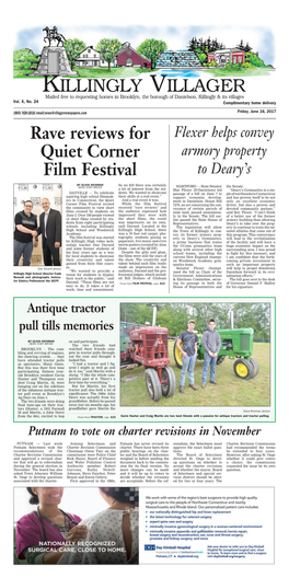 Killingly Villager Mailed Free to Requesting Homes in Brooklyn, the Borough of Danielson, Killingly & Its Villages Vol