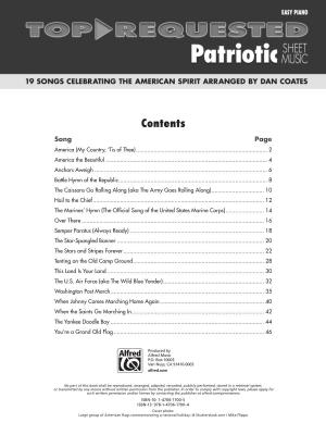 Contents Song Page America (My Country, ‘Tis of Thee)