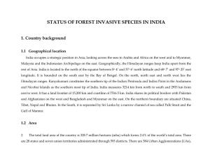 Status of Forest Invasive Species in India