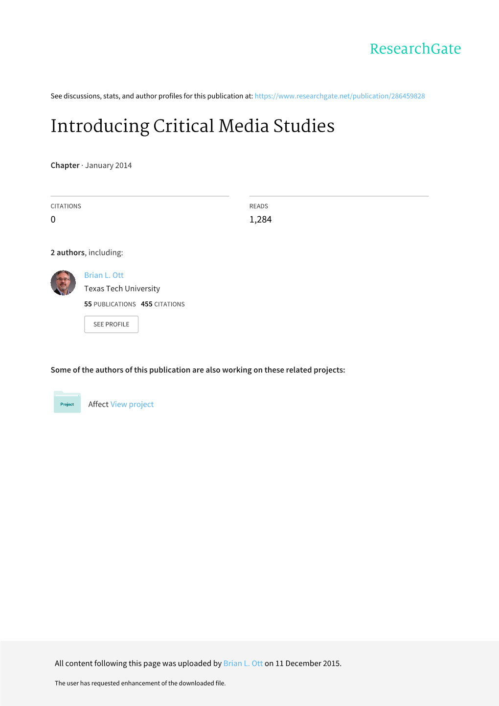 Introducing Critical Media Studies