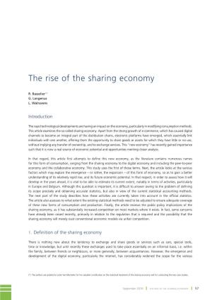 The Rise of the Sharing Economy