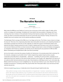 The Narrative Narrative | Huffpost