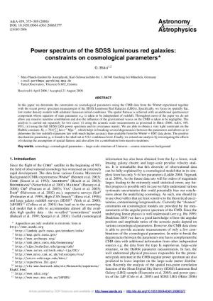 Power Spectrum of the SDSS Luminous Red Galaxies: Constraints on Cosmological Parameters