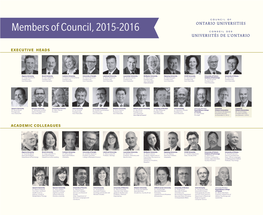 Members of Council, 2015-2016