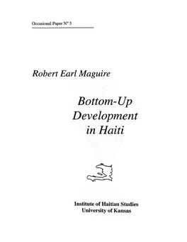 Bottom-Up Development in Haiti