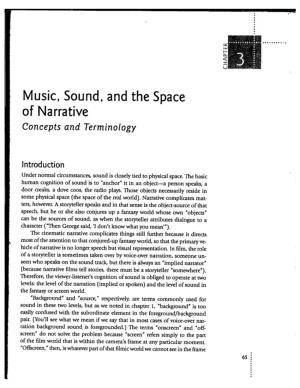 Music, Sound, and the Space of Narrative Concepts and Terminology