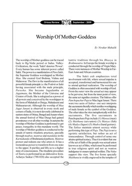 Worship of Mother-Goddess