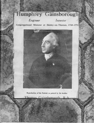 Humphrey Gainsborough, Engineer, Inventor, and Congregational Minister at Henley-On-Thames, 1748-1776
