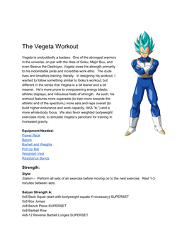 The Vegeta Workout