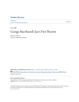 George Alan Russell: Jazz's First Theorist Robert E