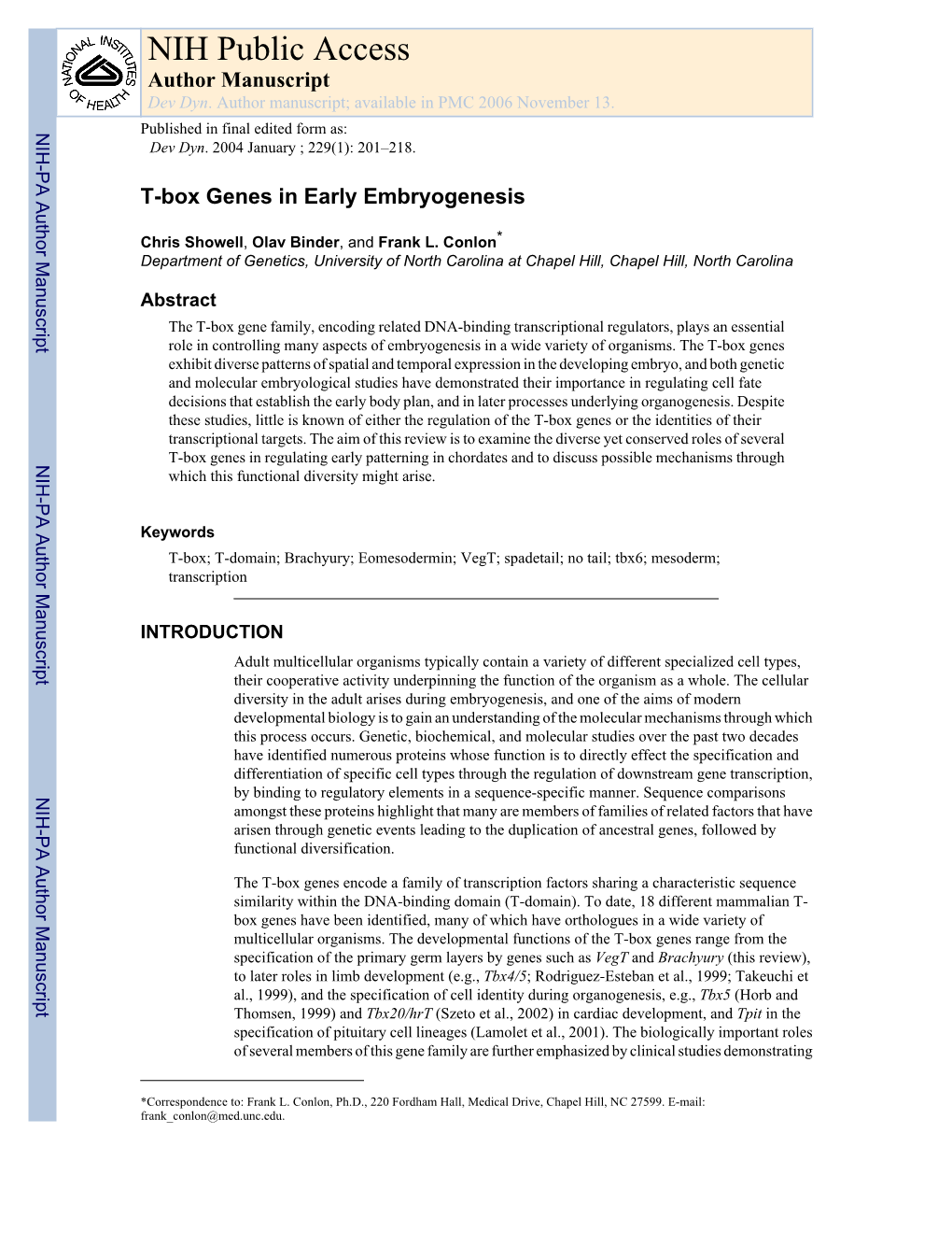 NIH Public Access Author Manuscript Dev Dyn