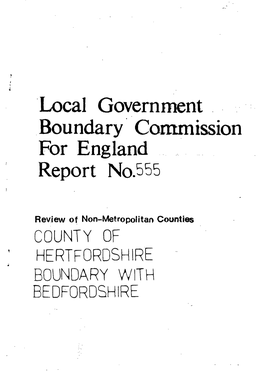 Local Government Boundary Commission for England Report No.555