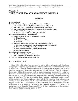 Chapter 9 the NON-CARBON and NON-UNFCCC AGENDAS