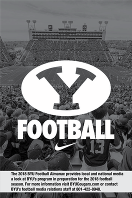 The 2018 BYU Football Almanac Provides Local and National Media a Look at BYU’S Program in Preparation for the 2018 Football Season