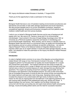 Inquiry Into Biotoxin-Related Illnesses in Australia Submission 33