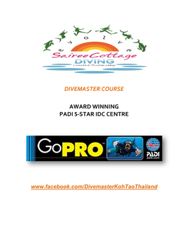 Divemaster Course Award Winning