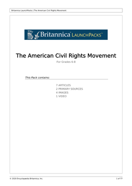 The American Civil Rights Movement