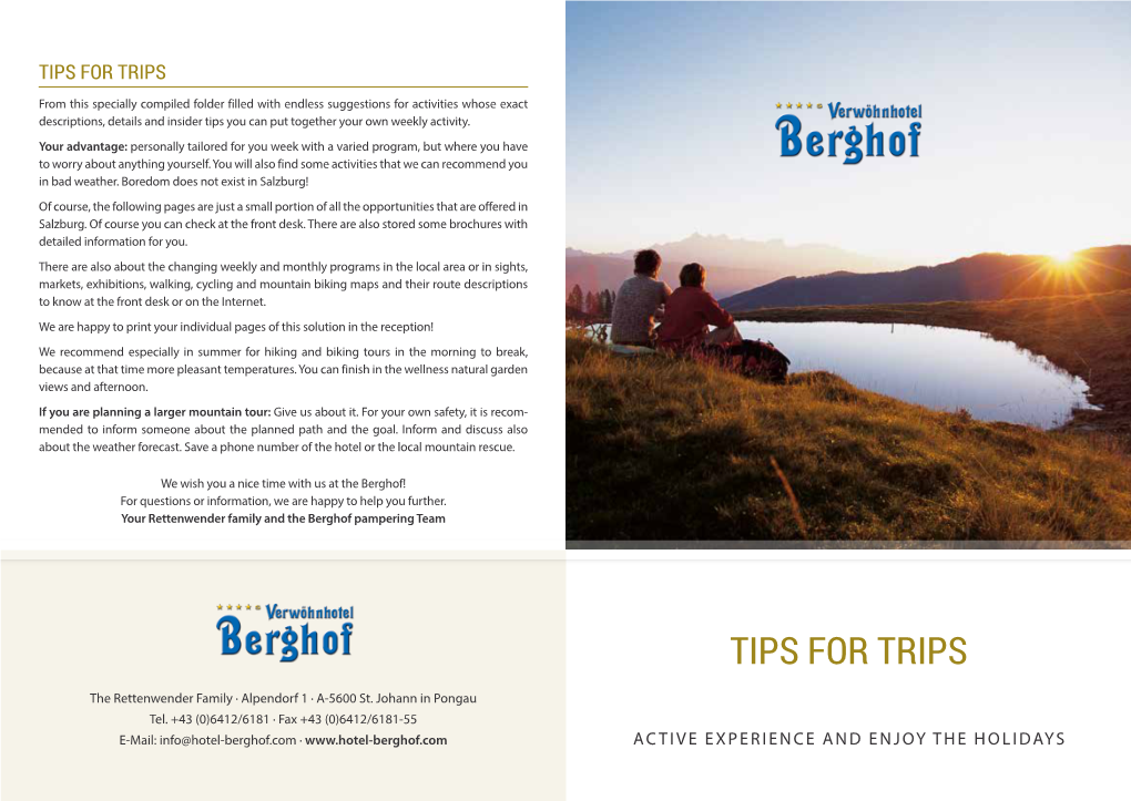 Tips for Trips