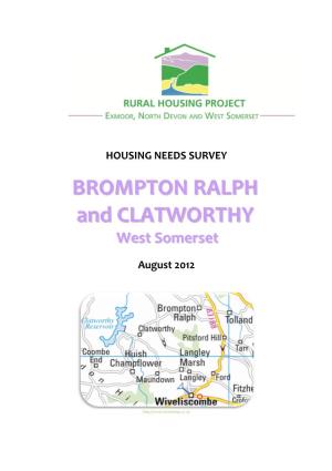 Clatworthy and Brompton Ralph 2012
