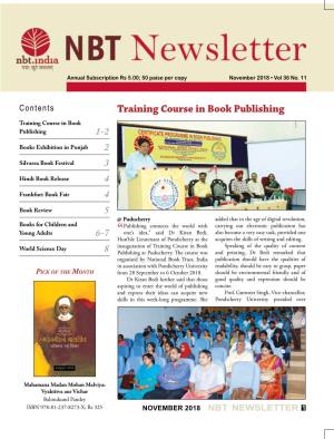 Training Course in Book Publishing