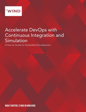 Accelerate Devops with Continuous Integration and Simulation a How-To Guide for Embedded Development