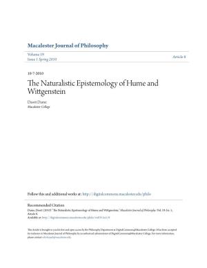The Naturalistic Epistemology of Hume and Wittgenstein