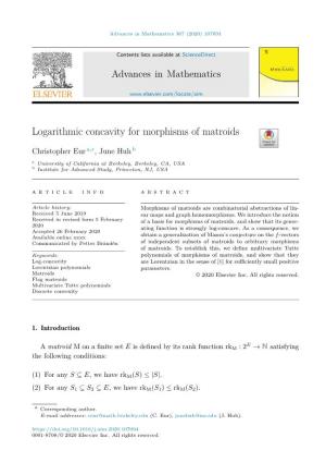Logarithmic Concavity for Morphisms of Matroids