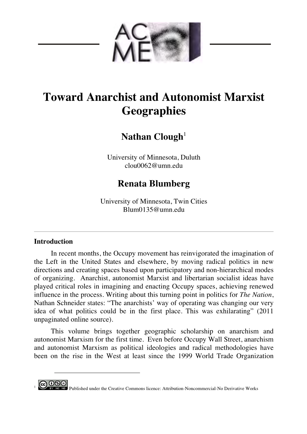 Autonomism and Anarchy