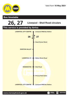 26, 27 Liverpool - Sheil Road Circulars This Service Is Provided by Arriva