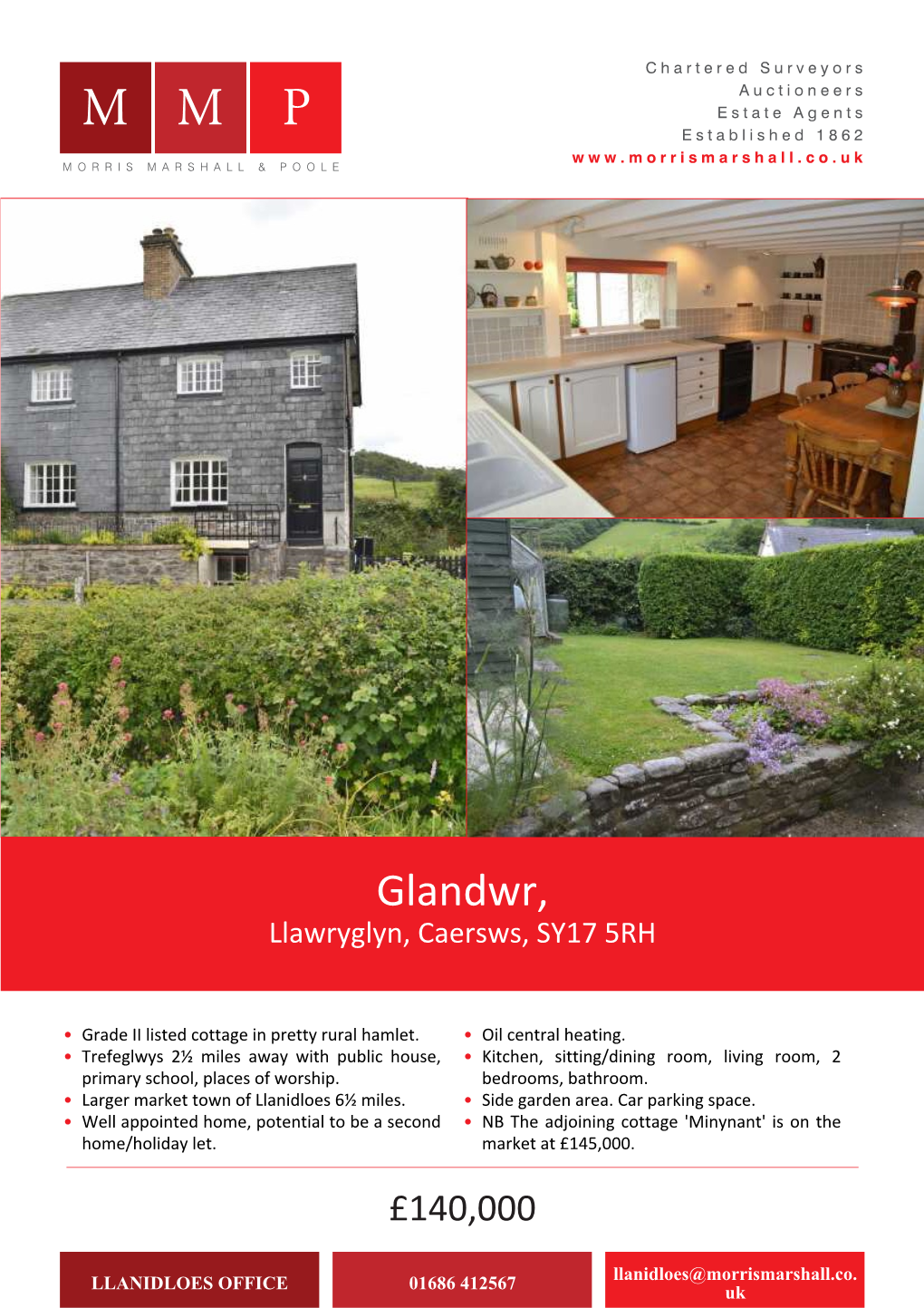 Glandwr, Llawryglyn, Caersws, SY17 5RH