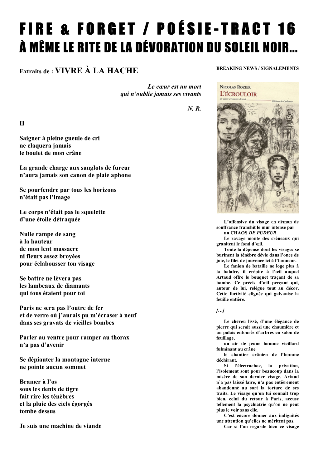 Fire & Forget / Poésie-Tract 16