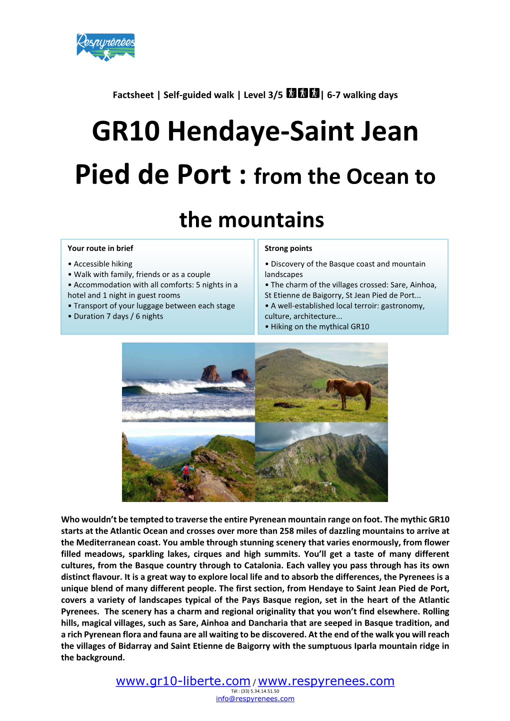 GR10 Hendaye-Saint Jean Pied De Port : from the Ocean to the Mountains