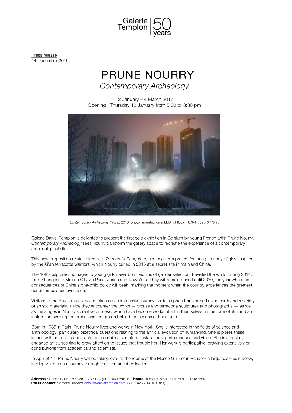 PRUNE NOURRY Contemporary Archeology