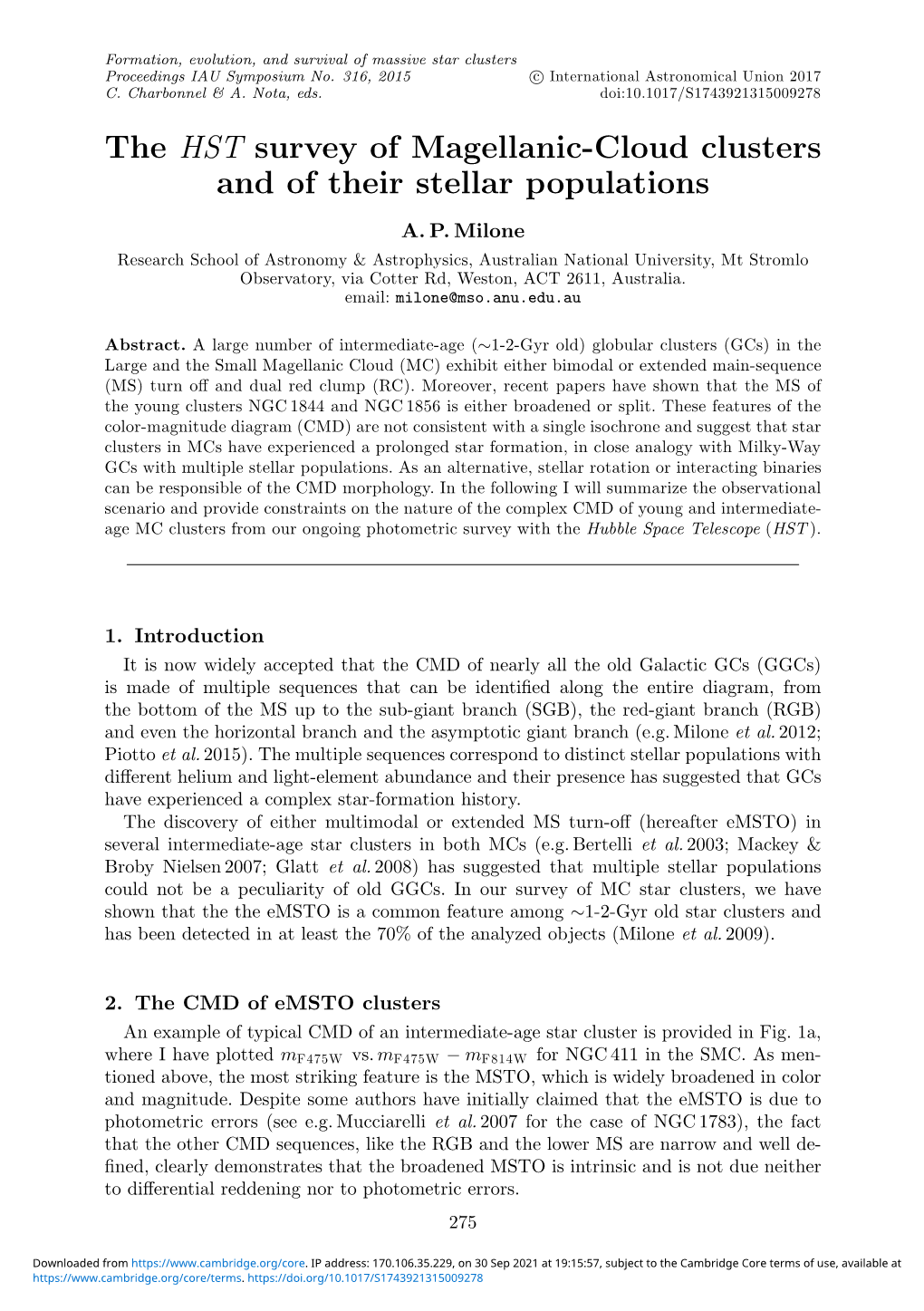 The HST Survey of Magellanic-Cloud Clusters and of Their Stellar Populations