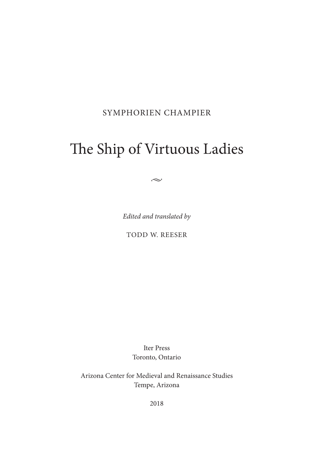 The Ship of Virtuous Ladies