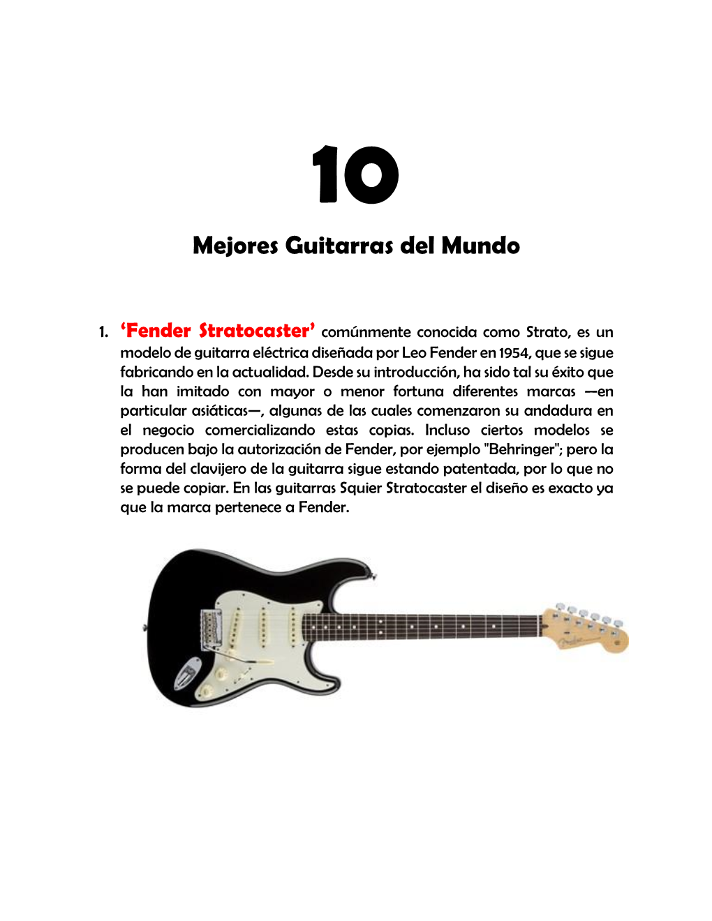 Mejores Guitarras Del Mundo