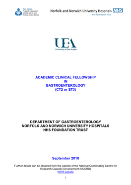 Department of Gastroenterology Norfolk and Norwich University Hospitals Nhs Foundation Trust