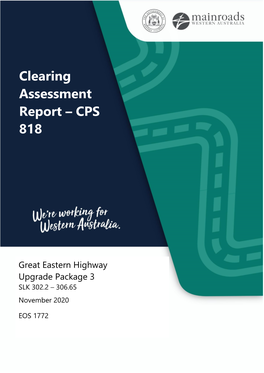 Clearing Assessment Report – CPS 818