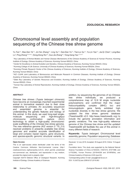 Chromosomal Level Assembly and Population Sequencing of The