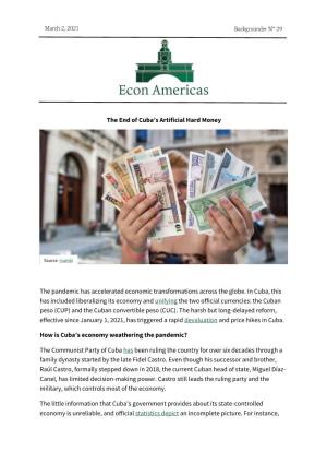 The End of Cuba's Artificial Hard Money The