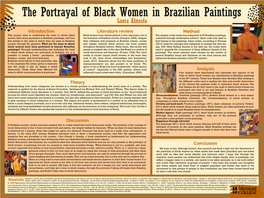 The Portrayal of Black Women in Brazilian Paintings Laura Almeida