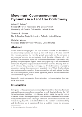 Movement–Countermovement Dynamics in a Land Use Controversy