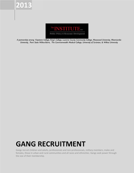Gang Recruitment