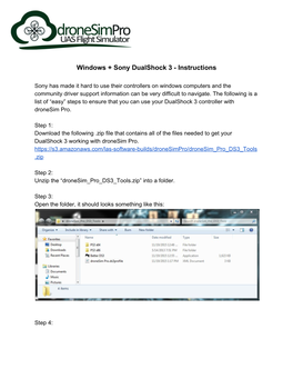 Windows + Sony Dualshock 3 Instructions