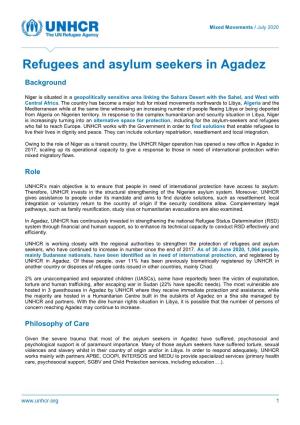 Refugees and Asylum Seekers in Agadez