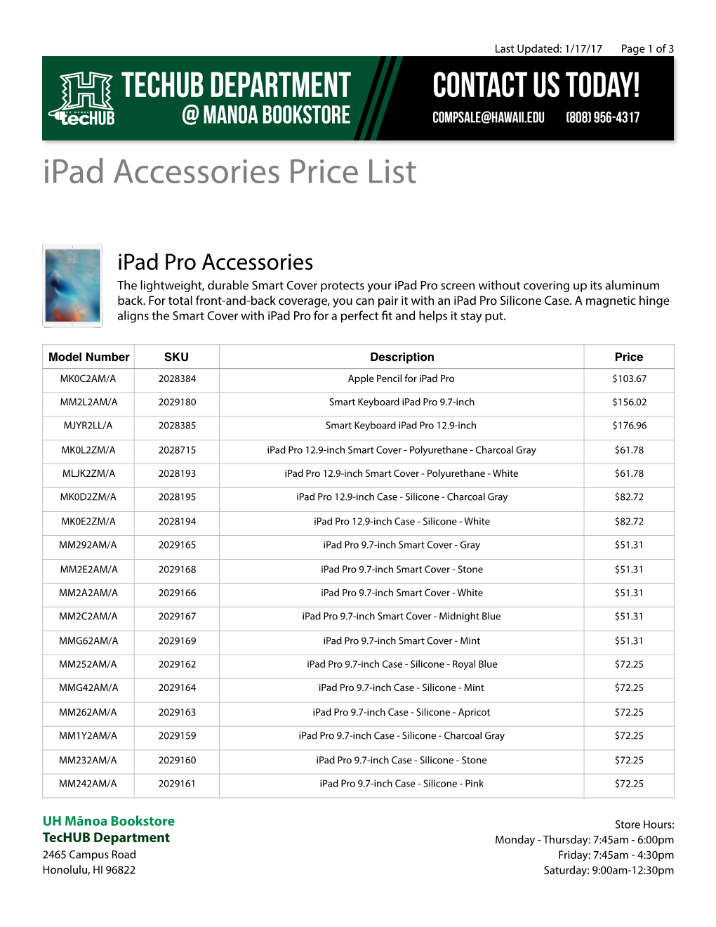 Ipad Accessories Price List