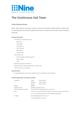 The Continuous Call Team