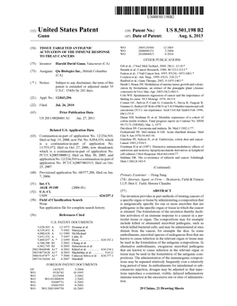 (12) United States Patent (10) Patent No.: US 8,501,198 B2 Gunn (45) Date of Patent: Aug