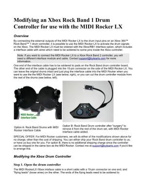 XBOX 360 Rock Band 1 Drum Controller Modification